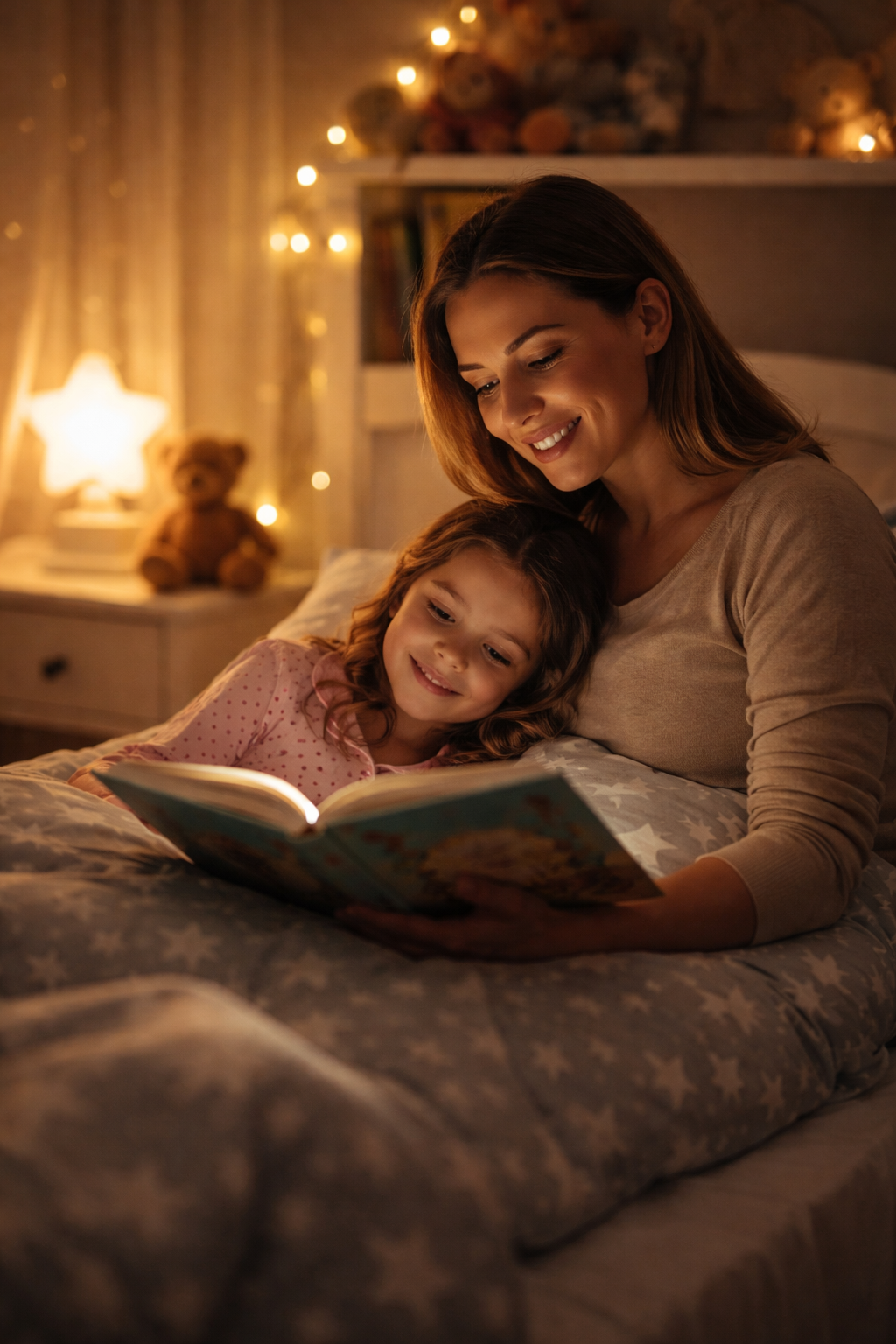 Child waking up happy